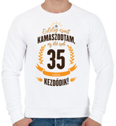 printfashion kamasz-35-brown-orange - Férfi pulóver - Fehér (598824)