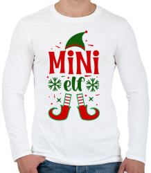 printfashion Mini elf - Férfi hosszú ujjú póló - Fehér (10754690)