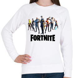 printfashion Fortnite karakterek - Női pulóver - Fehér (2622514)