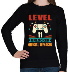 printfashion 11 éves gamer - Női pulóver - Fekete (1449449)