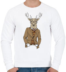 printfashion Hipster Deer - Férfi pulóver - Fehér (1245856)