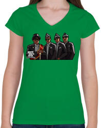 printfashion GTA coffin dance - Női V-nyakú póló - Zöld (2551861)