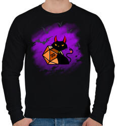 printfashion Halloween Cica - Férfi pulóver - Fekete (5361160)