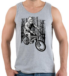 printfashion Biciklis gyilkos - Férfi atléta - Sport szürke (88499)