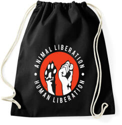 printfashion Együtt az állatokért! - Sportzsák, Tornazsák - Fekete (2513160)