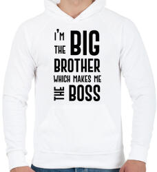 printfashion Big brother boss - Férfi kapucnis pulóver - Fehér (7011487)