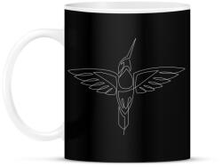 printfashion linebirdwh-01. png - Bögre - Fekete (793597)