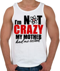 printfashion Sheldon Crazy - Férfi atléta - Fehér (823572)