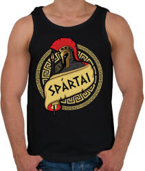 printfashion Spártai - Férfi atléta - Fekete (1233495)