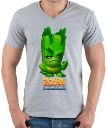 printfashion Zooba - Donna - Férfi V-nyakú póló - Sport szürke (4601839)