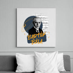 printfashion Bartók Béla - Vászonkép - Fehér (7644295)