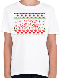 printfashion Merry christmas - Gyerek póló - Fehér (11329436)