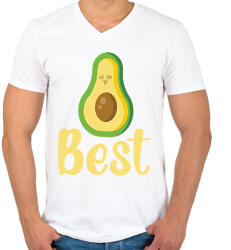 printfashion Best - Férfi V-nyakú póló - Fehér (2207688)