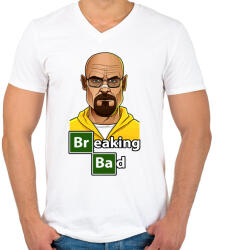 printfashion Breaking Bad - Férfi V-nyakú póló - Fehér (5089802)