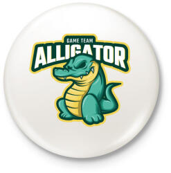 printfashion Game The Alligator - Kitűző, hűtőmágnes - Fehér (5144723)