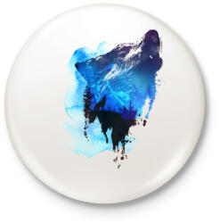 printfashion Alone as a wolf - Kitűző, hűtőmágnes - Fehér (3074658)