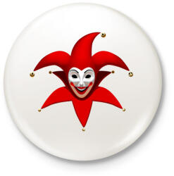 printfashion Bohócos póló - Kitűző, hűtőmágnes - Fehér (3077985)