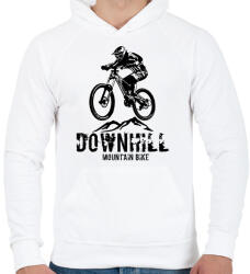 printfashion downhill - Férfi kapucnis pulóver - Fehér (4104924)