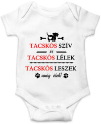 printfashion Tacskós szív és Tacskós lélek! - Baba Body - Fehér (4814141)