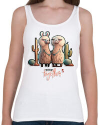 printfashion BETTER together - I Love You - szerelmes lámás minta - Női atléta - Fehér (11855473)