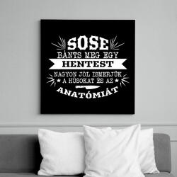 printfashion Sose bánts meg egy hentest - Vászonkép - Fekete (9392508)
