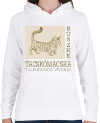 printfashion Büszke cica tulajdonos - Tacskómacska - Női kapucnis pulóver - Fehér (6307761)