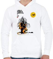 printfashion A sárkány kémleli az eget - Férfi kapucnis pulóver - Fehér (2336281)