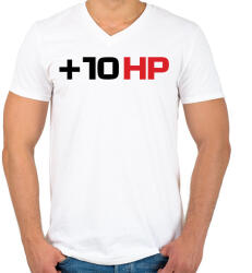 printfashion +10 hp - Férfi V-nyakú póló - Fehér (2239585)