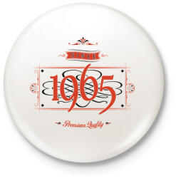 printfashion since-1965-red-black - Kitűző, hűtőmágnes - Fehér (3076511)