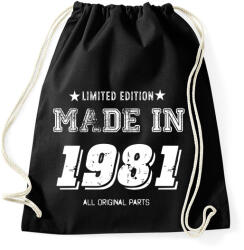 printfashion 1981 - Sportzsák, Tornazsák - Fekete (4050911)