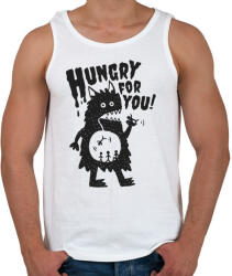 printfashion Ördög - rád éhezem - Férfi atléta - Fehér (5528687)