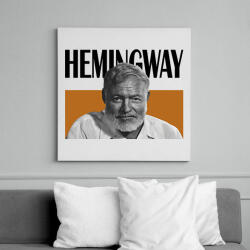 printfashion Hemingway - Önarckép - Vászonkép - Fehér (7120375)