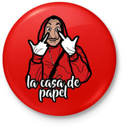 printfashion La Casa de Papel - Kitűző, hűtőmágnes - Piros (3178158)