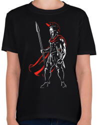 printfashion Spartan - Gyerek póló - Fekete (1709378)