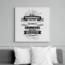 printfashion Bátor programozó - Vászonkép - Fehér (6632255)