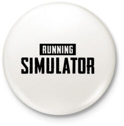 printfashion Running simulator - Kitűző, hűtőmágnes - Fehér (3087495)