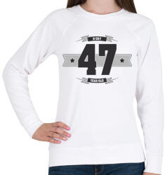 printfashion b-day-47-dark-lightgrey - Női pulóver - Fehér (512037)