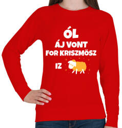 printfashion ALL I WANT FOR CHRISTMAS IS JUH - Női pulóver - Piros (9950947)