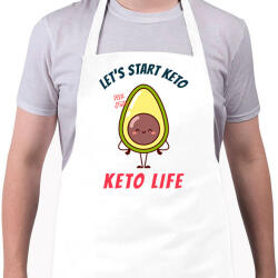 printfashion keto life - Kötény - Fehér (10766625)