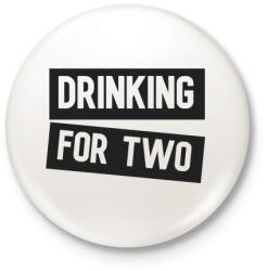 printfashion Drink for two - Kitűző, hűtőmágnes - Fehér (3083846)