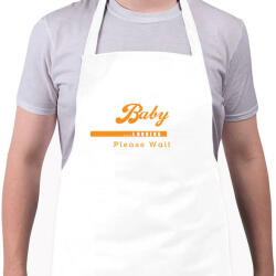 printfashion baby-loading-orange-white - Kötény - Fehér (4902834)