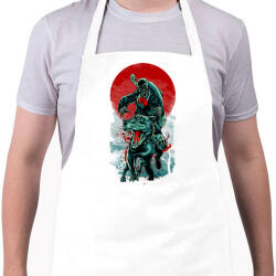 printfashion Zenész és a pitbull - Kötény - Fehér (4899766)