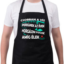 printfashion Csobban a víz- peregnek az évek - Kötény - Fekete (4939063)