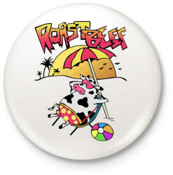 printfashion Sült húús - Kitűző, hűtőmágnes - Fehér (3082796)