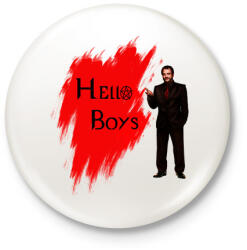 printfashion hello boys - Kitűző, hűtőmágnes - Fehér (3079396)