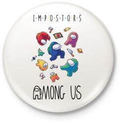 printfashion Among us - impostors among us - Kitűző, hűtőmágnes - Fehér (4244952)