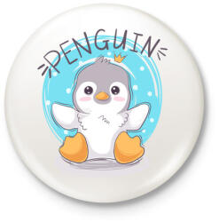 printfashion Kis pingvin - Kitűző, hűtőmágnes - Fehér (4745516)