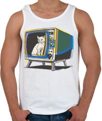 printfashion Retro TV - Férfi atléta - Fehér (13875458)