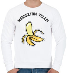 printfashion BANANA - Férfi pulóver - Fehér (9977589)