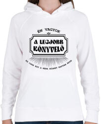 printfashion Legjobb könyvelő - bögre - Női kapucnis pulóver - Fehér (12561714)
